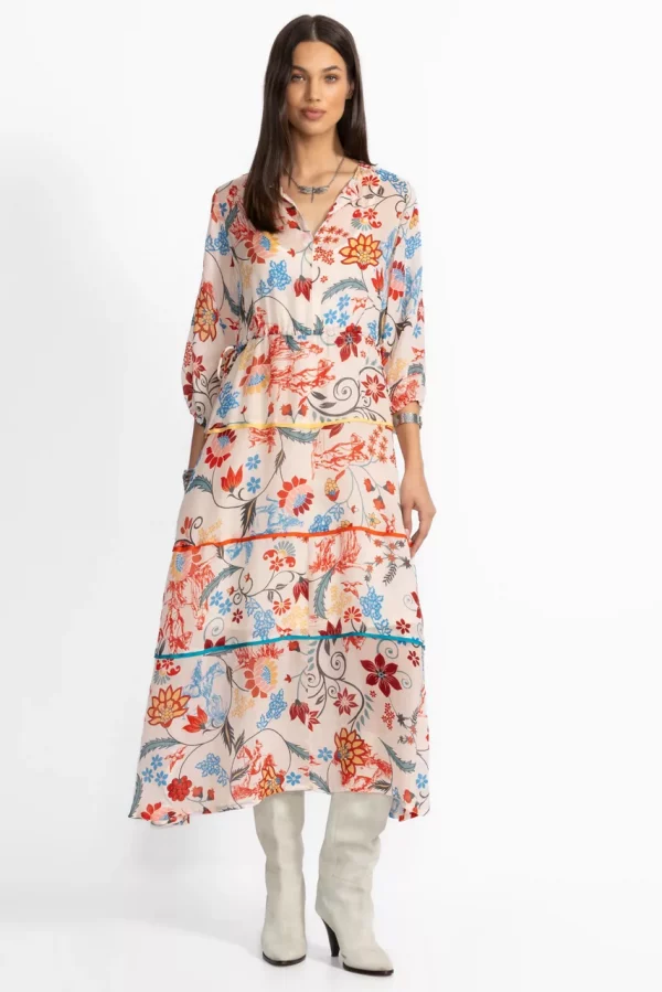 Floral multicolor ribbon skirt
